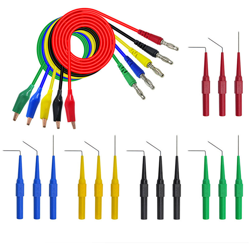 

Juego de herramientas de sonda SG de acero inoxidable Sonda identificada para enchufe automotriz a juego de linea de prueba de clip de cobre con caja