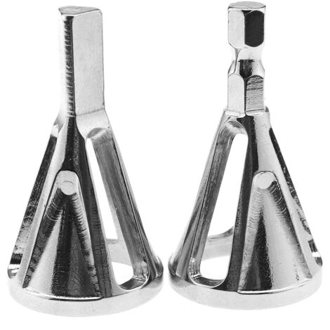 Juego de herramientas desbarbadoras de vástago hexagonal para pernos, tuercas y brocas - Repara rápidamente pernos 8-32 dañados, color plata.