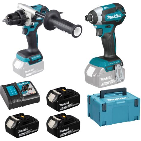 Juego de herramientas eléctricas Makita Batería recargable DLX2418TJ de 18 V y 5 Ah