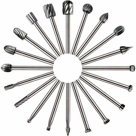 Juego de herramientas rotativas HSS de 20 piezas, fresa para madera, broca para enrutador de madera, para accesorios de carpintería Dremel/DIY, herramienta de grabado rotativa