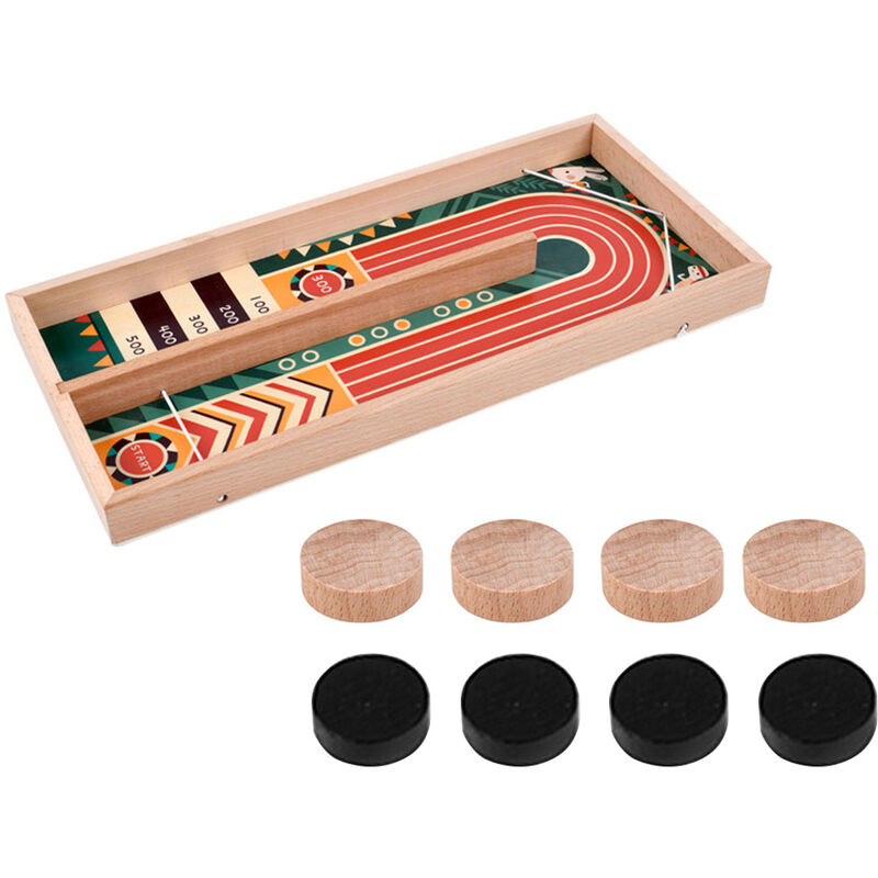 

Juego de hockey de ajedrez que rebota, juguete educativo temprano de madera para ninos, ninas y ninos, Multicolor