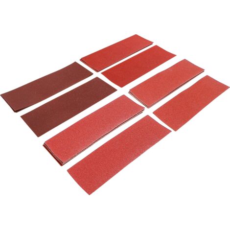 Juego de hojas de lija  lijadora orbital / lijadora manual  93 x 230 mm  K 60 - 180  25 piezas