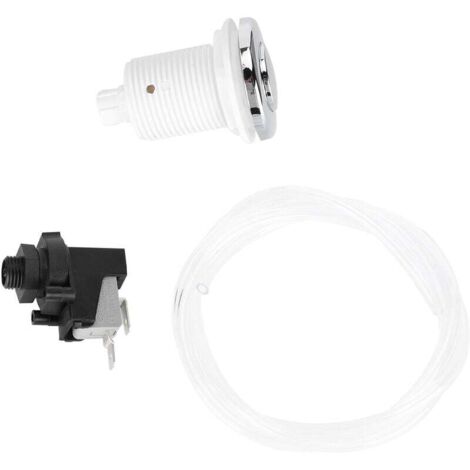Juego de interruptor de botón de aire, interruptor neumático, kit de manguera de interruptor de aire, kit de tubería, botón interruptor activado por aire para piscina, spa