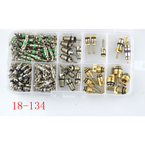 juego de kit de núcleo de válvula de aire acondicionado para automóvil, herramientas prácticas y duraderas para la reparación de automóviles.