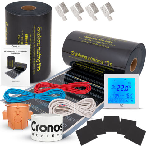 Juego de láminas calefactoras infrarrojas Cronos GRAPHENE 220W/m2 - 2m2