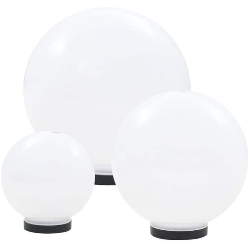 

Juego de lámparas de bola LED 3 pzas esféricas 20/30/40 cm PMMA - Blanco - Vidaxl