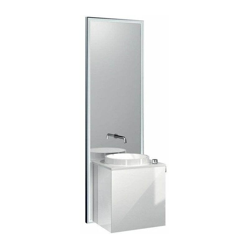

Emco - Juego de lavabo TOUCH SLIM 45cm Fr tirador recto blanco óptico estructura cromada