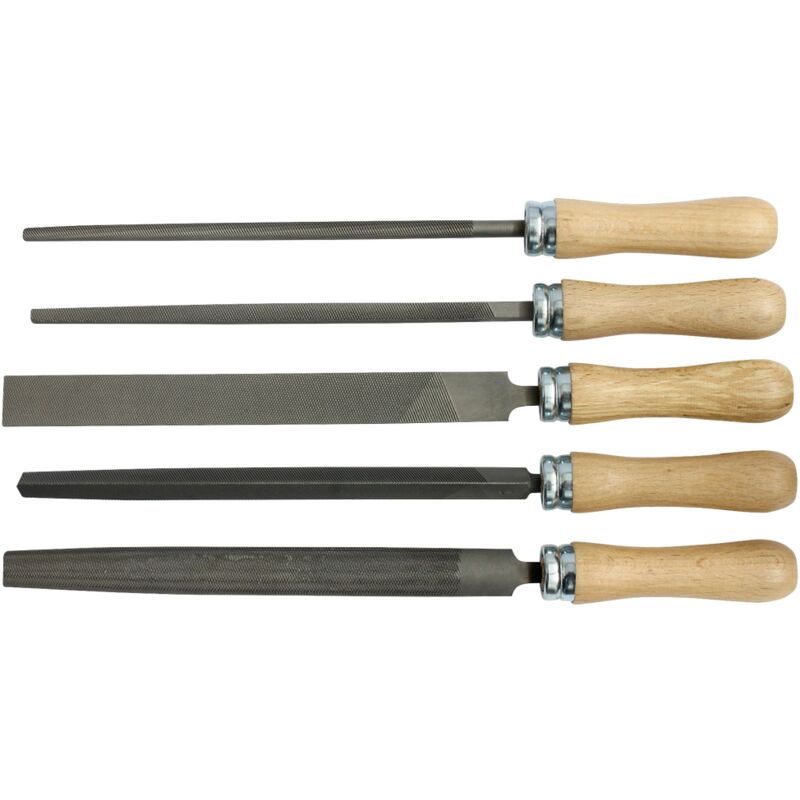 

Juego de limas con mango de madera 5 piezas, 200mm 8 ''