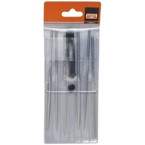 Juego de limas de aguja Bahco 6 piezas Plateado 140 mm