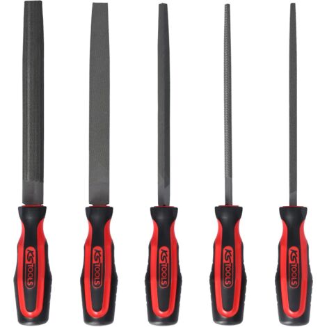 Juego de limas KS Tools acero cromo vanadio 200 mm 5 piezas