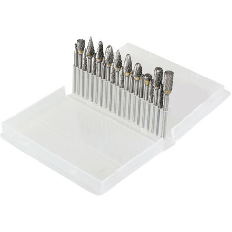 Juego de limas rotativas de carburo de 3x6 con cabezal de esmerilado de acero de tungsteno para pulir metal, tallar madera, tallar raíces y fresar.
