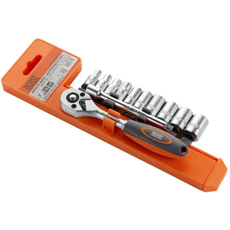 Llaves de Vaso y Carraca ALYCO Juego 12 Pz 1/4