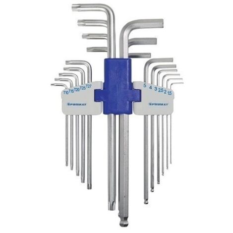 Juego De Llaves Acodadas Universal 18 Uds. Contenedor De Pla