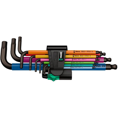 Juego de llaves acodadas Wera 950/9 Hex-Plus Multicolour 1 (9 piezas)