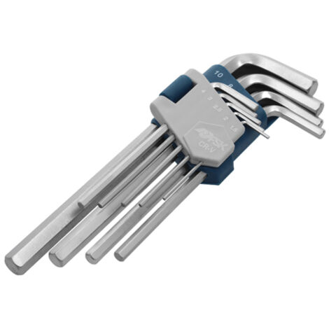 Juego de Llaves Allen Ferrestock 1,5 - 2 - 2,5 - 3 - 4 - 5 - 6 - 8 - 10 mm 9 pcs