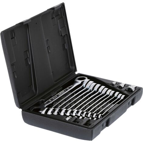 Juego de llaves combinadas con carraca GEARplus, 16 pzs