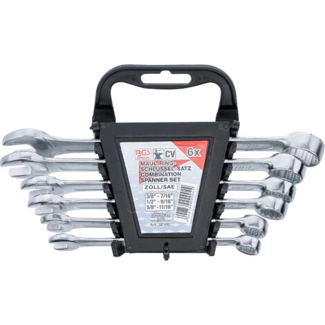 Juego de llaves combinadas  medidas en pulgadas  3/8" - 11/16"  6 piezas