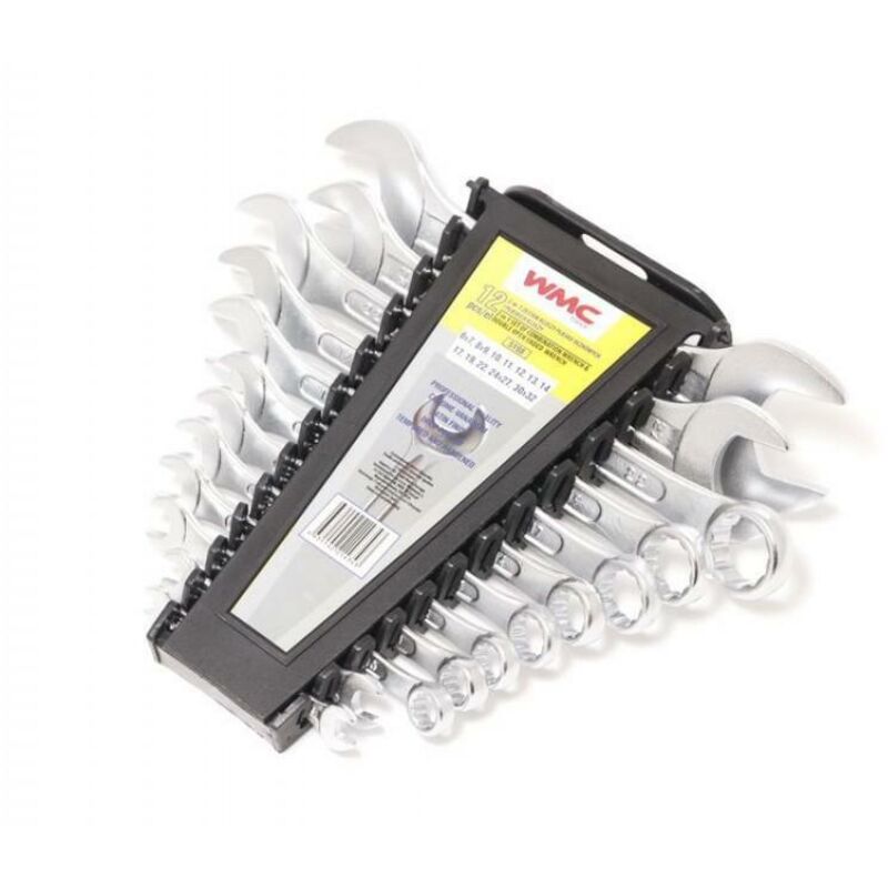 Juego de llaves de boca y planas wmc 12 piezas