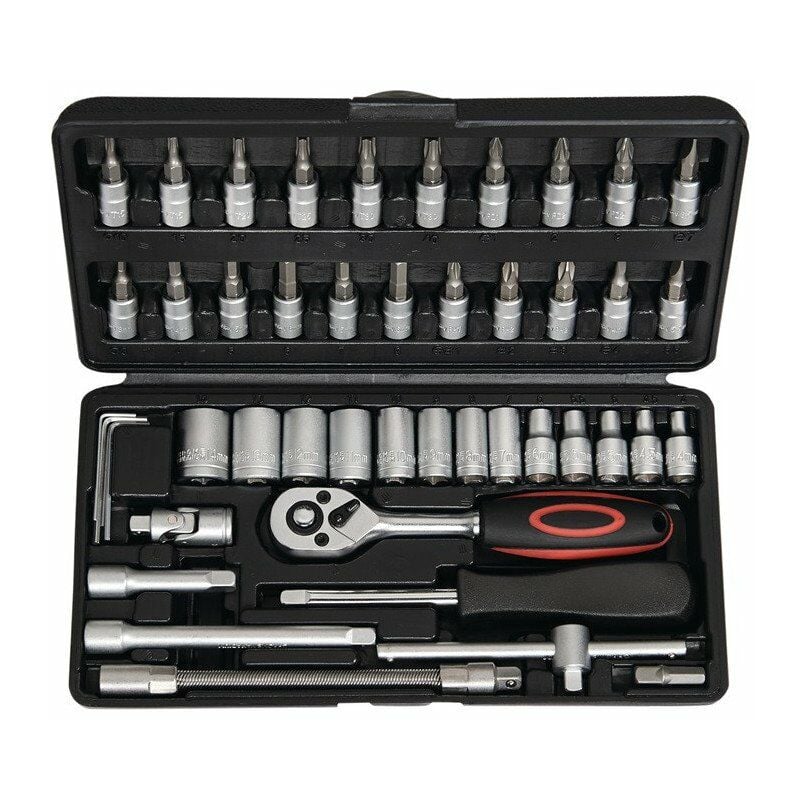 

Juego de llaves de tubo 45 piezas 1/4 pulgada SW 4-14 mm Z.72 hexagonal AHORA