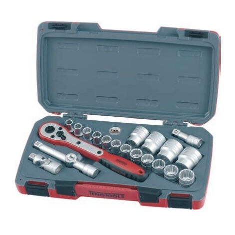 Juego de llaves de vaso 1/2" de 21 piezas T1221                 Bihexagonal