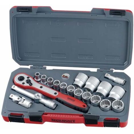 Juego de llaves de vaso, 1/2 pulgadas, T1220AF, 20 piezas  TENGTOOLS 172470106