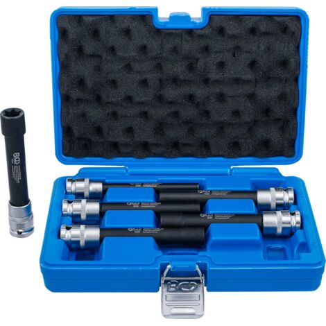 Juego de llaves de vaso E-Torx, extra largas entrada 12,5 mm (1/2") E10 - E20 6 piezas
