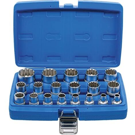 Juego de llaves de vaso Gear Lock  entrada 12,5 mm (1/2")  19 piezas
