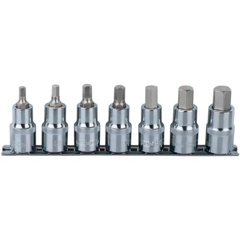 Juego de llaves de vaso para puntas de 1/2'' CHROMEplus cortas 