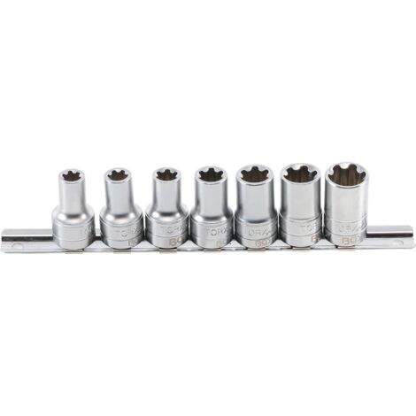 Juego de llaves de vaso T-Star (para Torx Plus)  entrada 10 mm (3/8")  10EP - 20EP  7 piezas