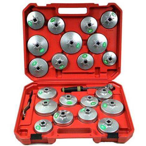Juego de llaves para filtro de aceite Myren, modelo 65-120 mm, para desenroscar filtros de aceite, dado 3/8'', compatible con FIAT, RENAULT, TOYOTA, NISSAN, AUDI
