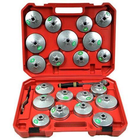 Juego de llaves para filtro de aceite Myren, modelo 65-120 mm, para desenroscar filtros de aceite, dado 3/8'', compatible con FIAT, RENAULT, TOYOTA, NISSAN, AUDI