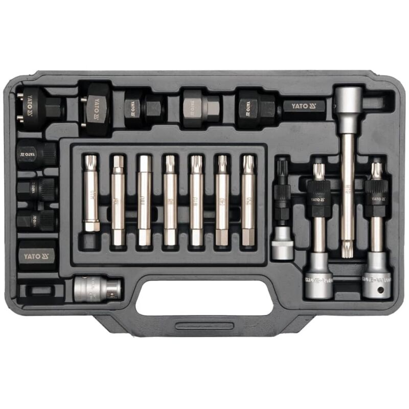 Juego de llaves para alternador con embrague 22 piezas / YT-04211 / Yato