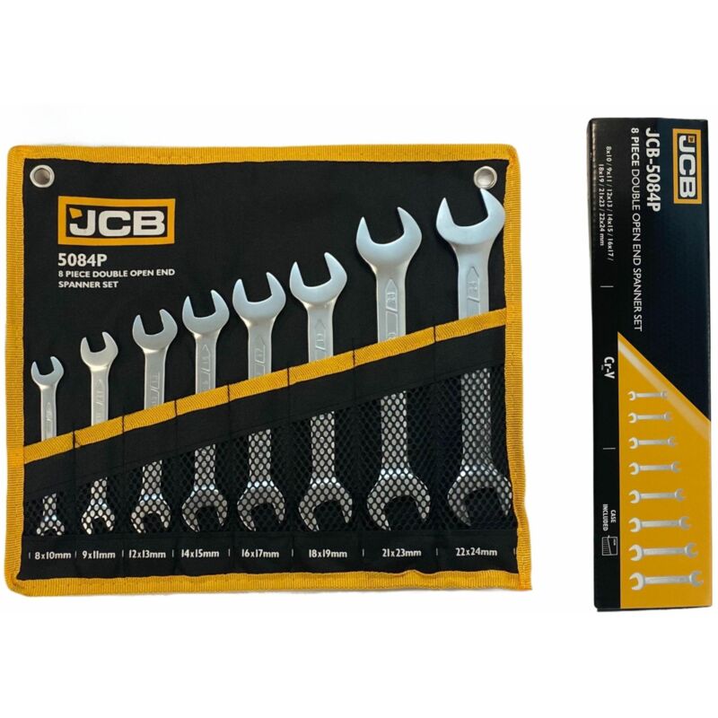 Juego de llaves planas 8 piezas (8-24mm) en estuche