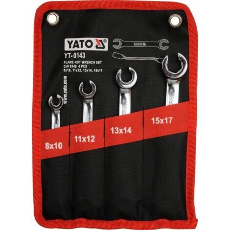 JUEGO DE LLAVES PLANAS SEMIABIERTAS YATO 4 piezas 0143