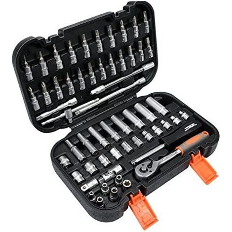 JUEGO DE LLAVES STHOR 1/4" 56 piezas 58643