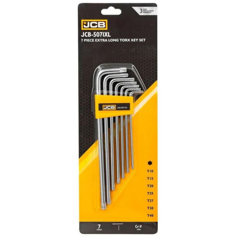 Juego de llaves Torx extra largas 7 piezas (T10-T40)