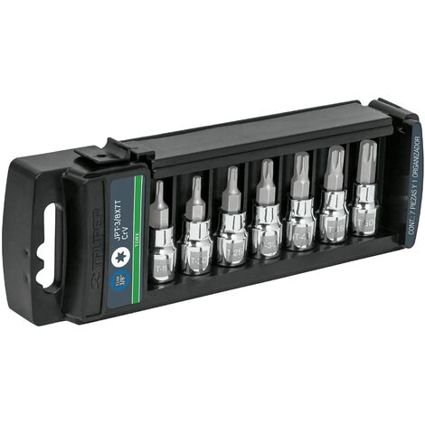Juego de llaves vaso Torx, cuadro 3/8" - 7 piezas