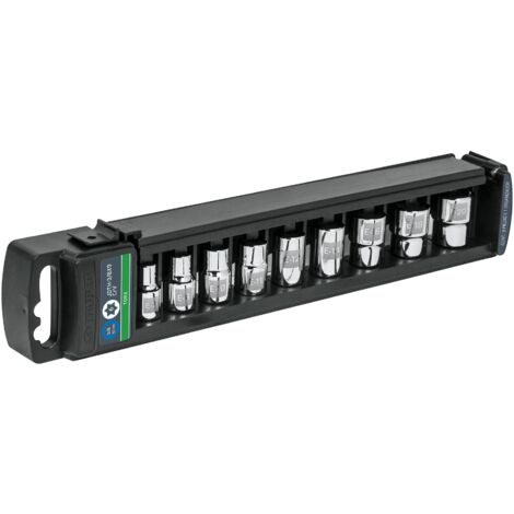 Juego de llaves vaso Torx, cuadro 3/8" - 9 piezas
