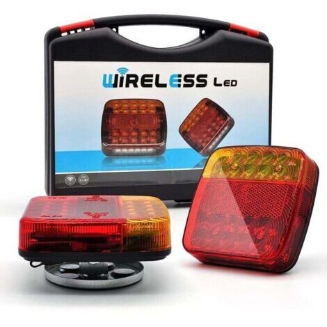 Juego de luces LED inalámbricas magnéticas para remolque, 12 V, traseras, homologadas por ECE y EMC para remolques, camiones, caravanas o furgonetas.
