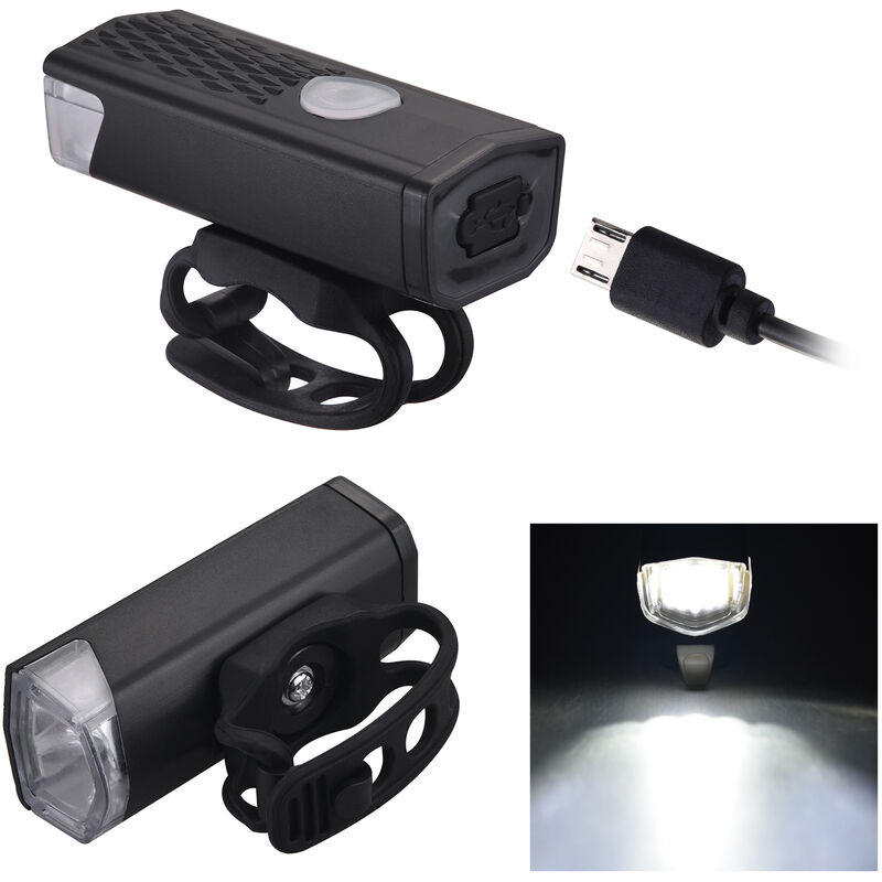 

Juego de luces rojas y blancas de luces traseras delanteras y traseras recargables USB,Negro