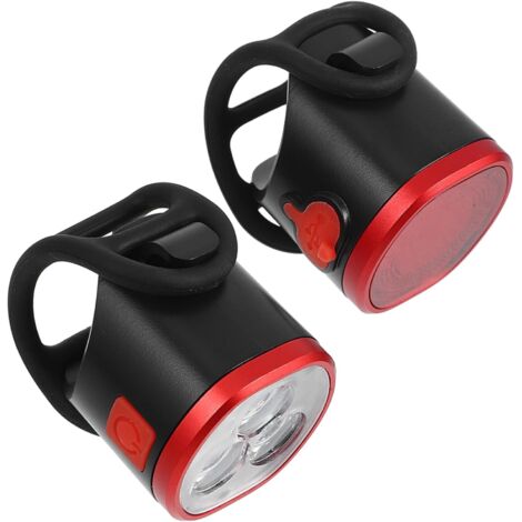 Juego de luces traseras para bicicleta, faro delantero para bicicleta, luz recargable para bicicleta, accesorios para coche, luces para bicicleta, aleación de aluminio
