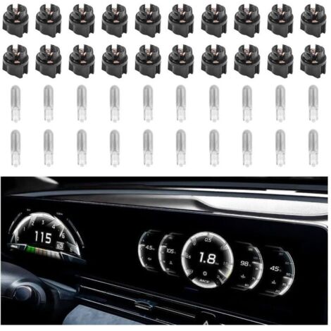 [Juego de luces] Universal [20 piezas] T5 17 57 79 86 Halógeno para tablero, 12V, blanco