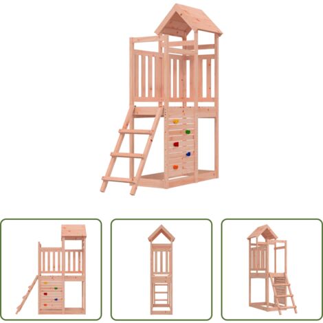 Juego de madera -  Torre de Juego Marrón Madera Sólida de Douglas