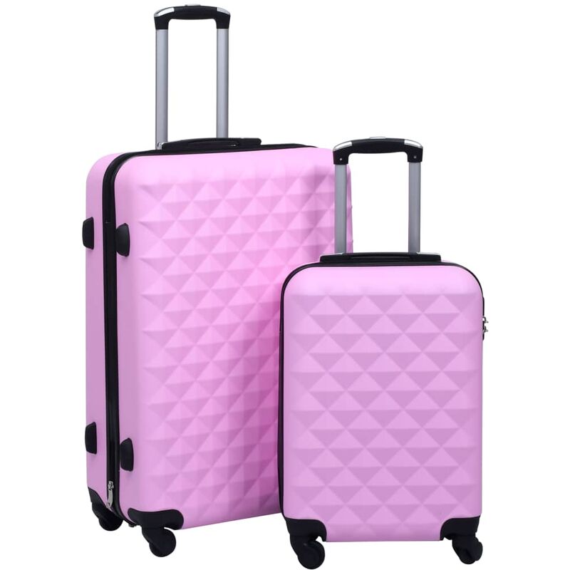

Vidaxl - Juego de maletas rígidas con ruedas 2 piezas ABS rosa - Rosa