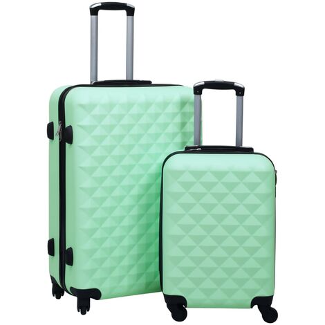 Juego de maletas rígidas con ruedas 2 piezas ABS verde menta