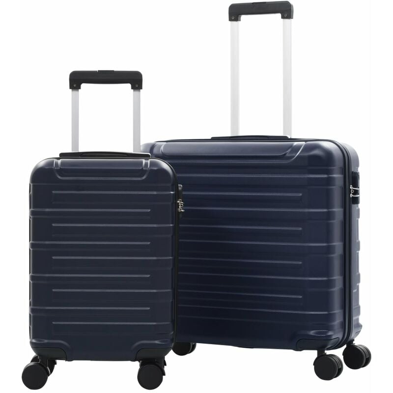 

vidaXL Juego de maletas trolley rígidas 2 piezas azul marino ABS - Azul