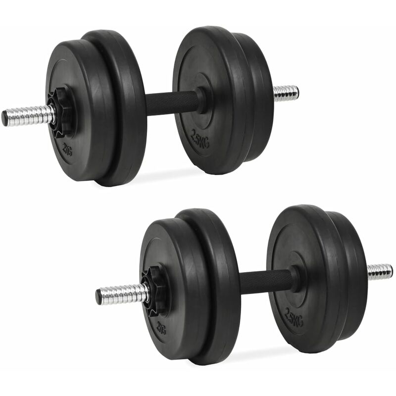 

Juego de mancuernas 14 piezas 20 kg - Negro