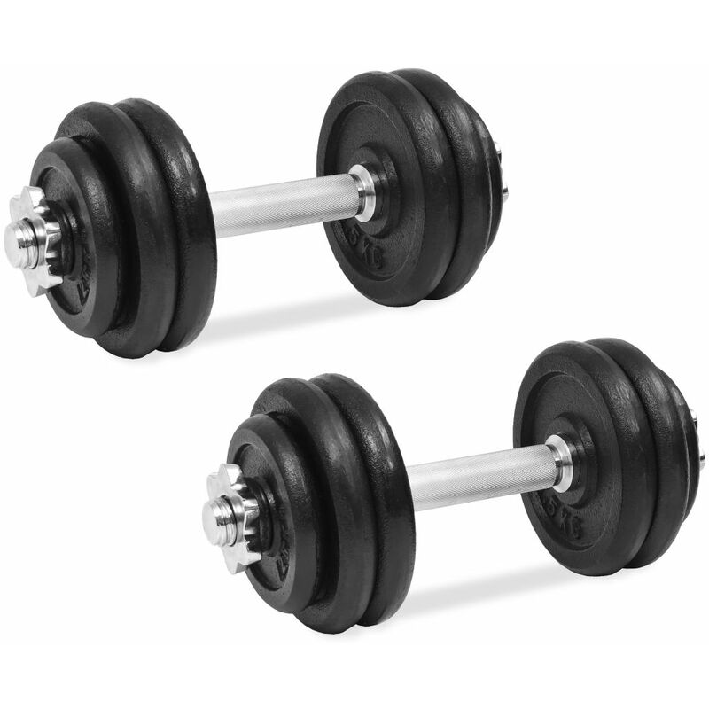 

Juego de mancuernas hierro fundido 18 piezas 30 kg