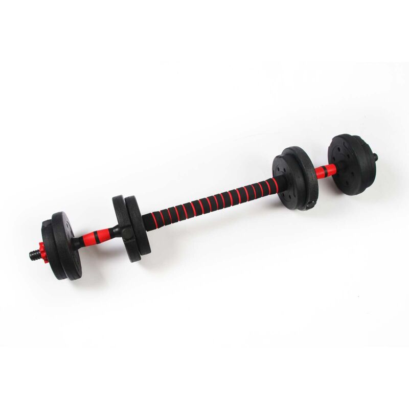 

Juego de Mancuernas y Pesas Ajustables 10 kg 2 en 1 de Keboo Serie 300 4 Discos 1 kg y 4 Discos 1,25 kg