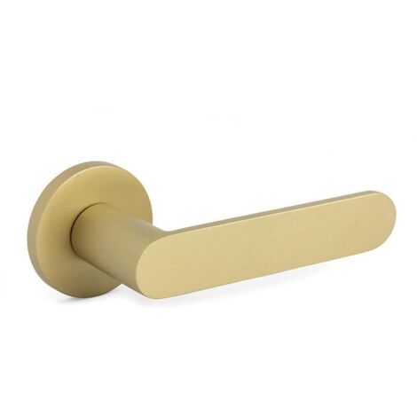 juego de manivelas con roseta aluminio. modelo shape 1320 ø50 acabado latón mate